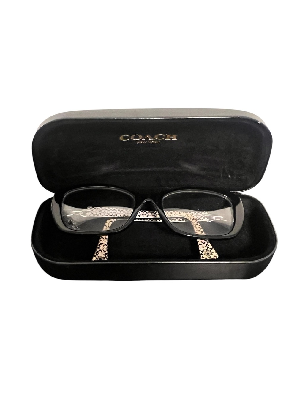 COACH Women's Black frames with Signature Pattern